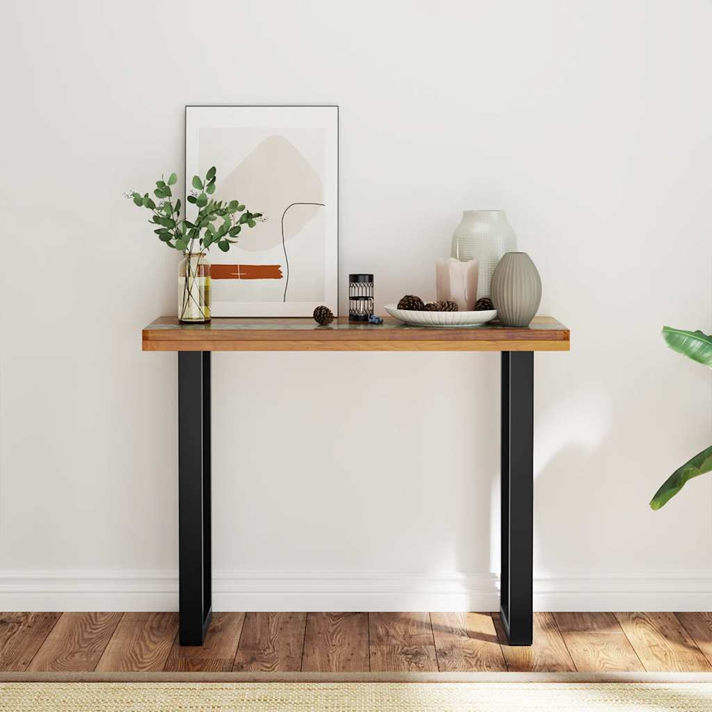 Table Console Extensible en Bois Massif Teck-La-Fabrique-Industrielle