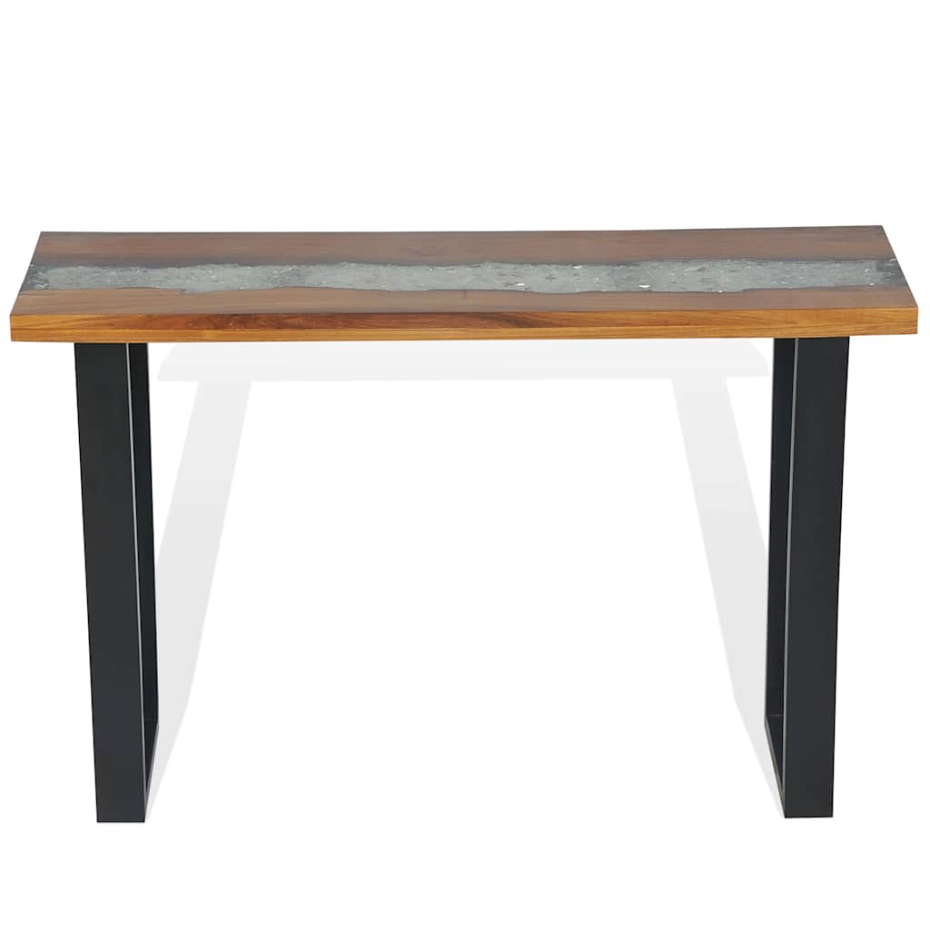 Table Console Extensible en Bois Massif Teck-La-Fabrique-Industrielle