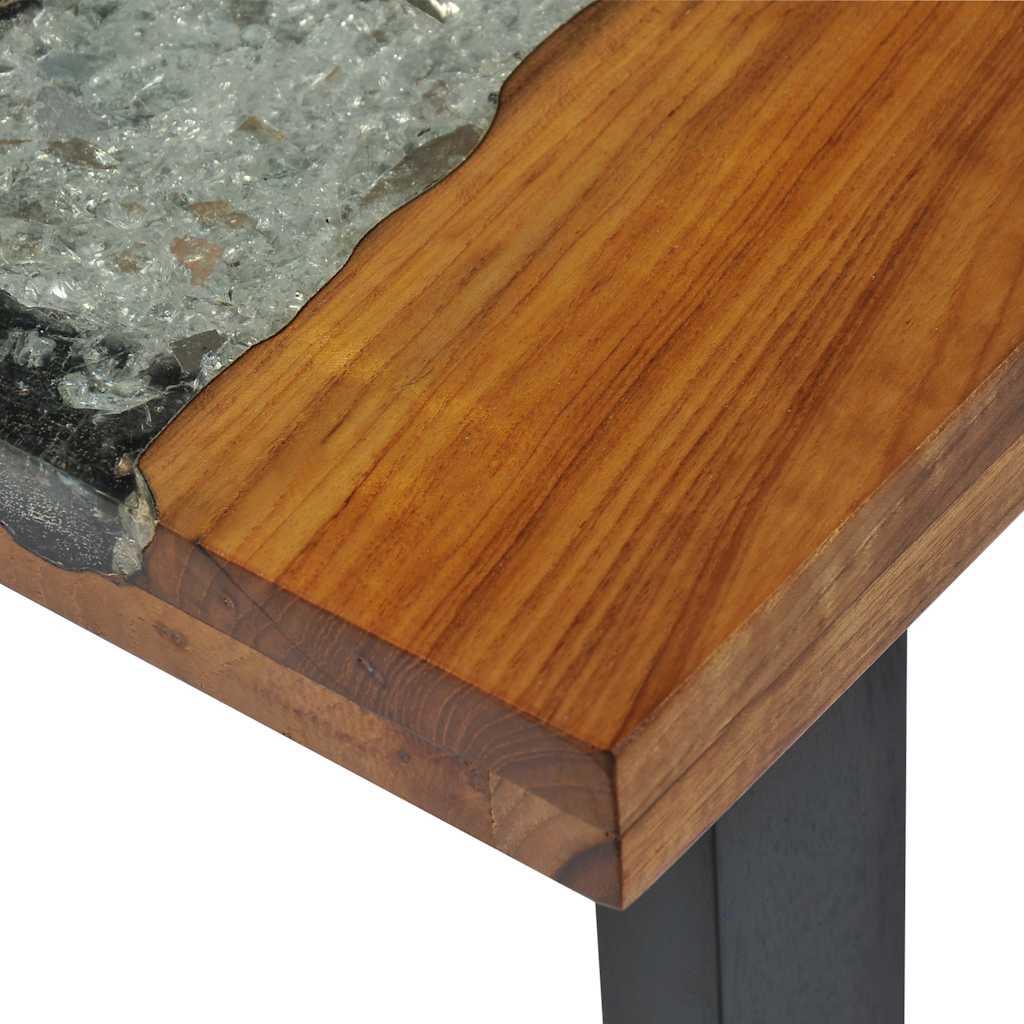 Table Console Extensible en Bois Massif Teck-La-Fabrique-Industrielle