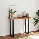 Table Console Extensible en Bois Massif Teck-La-Fabrique-Industrielle