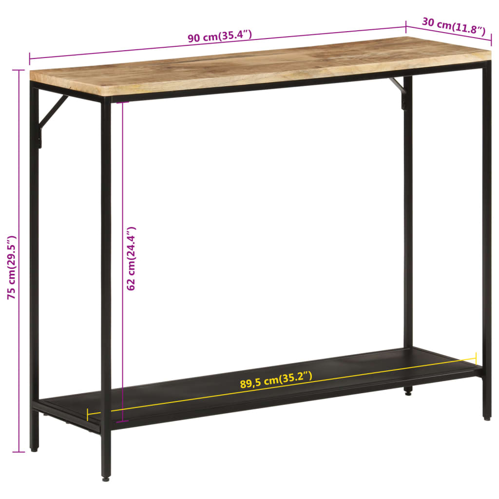 Table Console Industrielle en Bois de Manguier et Fer-La-Fabrique-Industrielle
