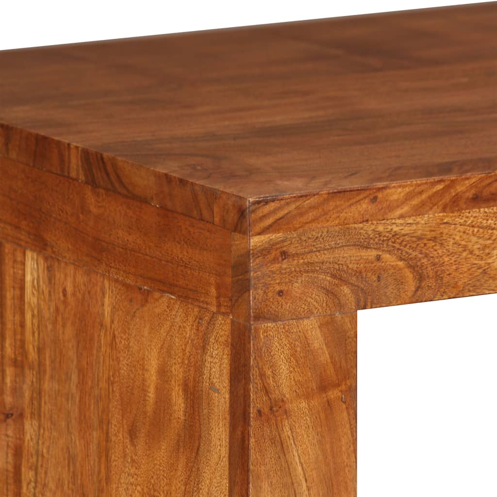 Table Console en Bois Massif avec Finition Miel-La-Fabrique-Industrielle