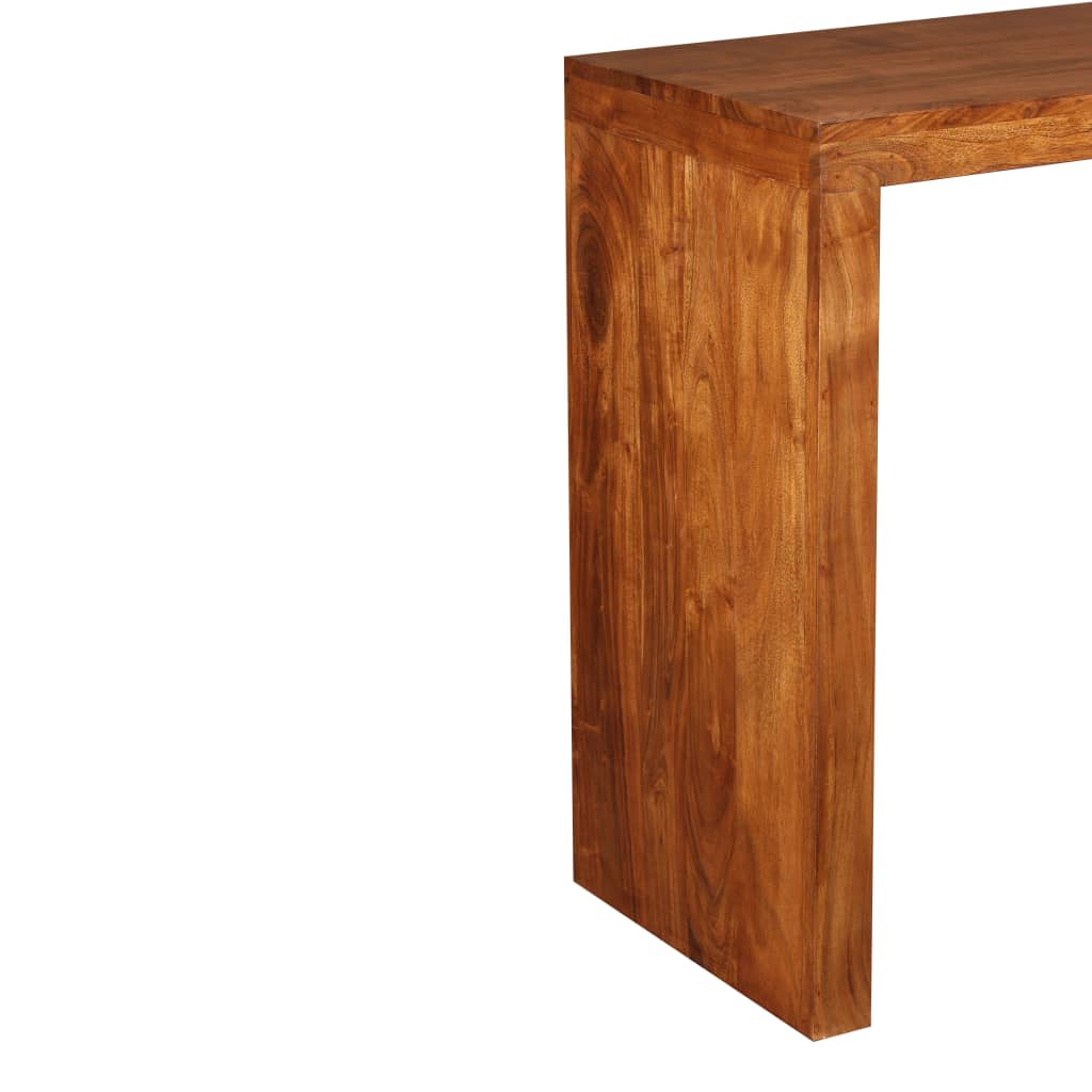 Table Console en Bois Massif avec Finition Miel-La-Fabrique-Industrielle