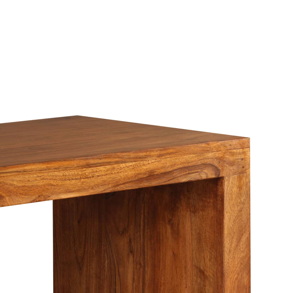 Table Console en Bois Massif avec Finition Miel-La-Fabrique-Industrielle