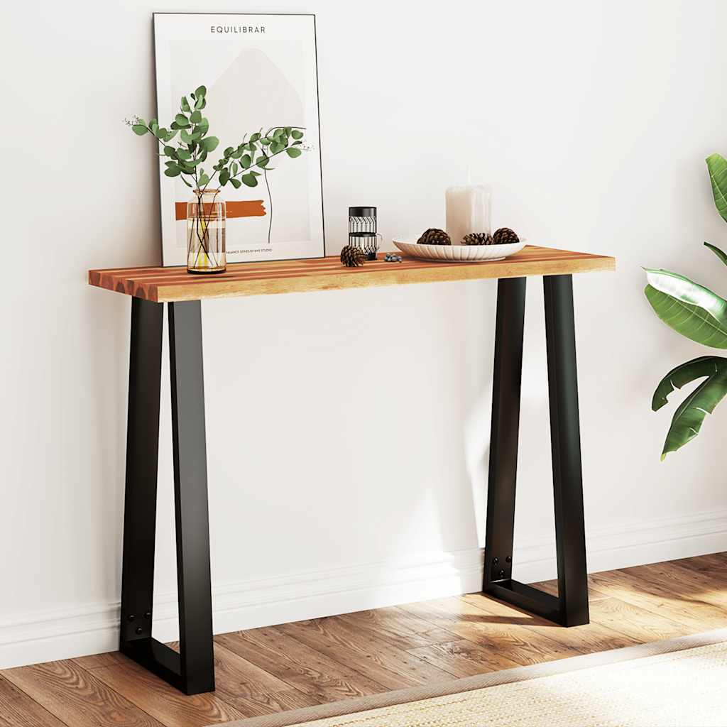 Table Console en Bois d'Acacia Style Industriel-1-110 x 35 x 80 cm-La-Fabrique-Industrielle