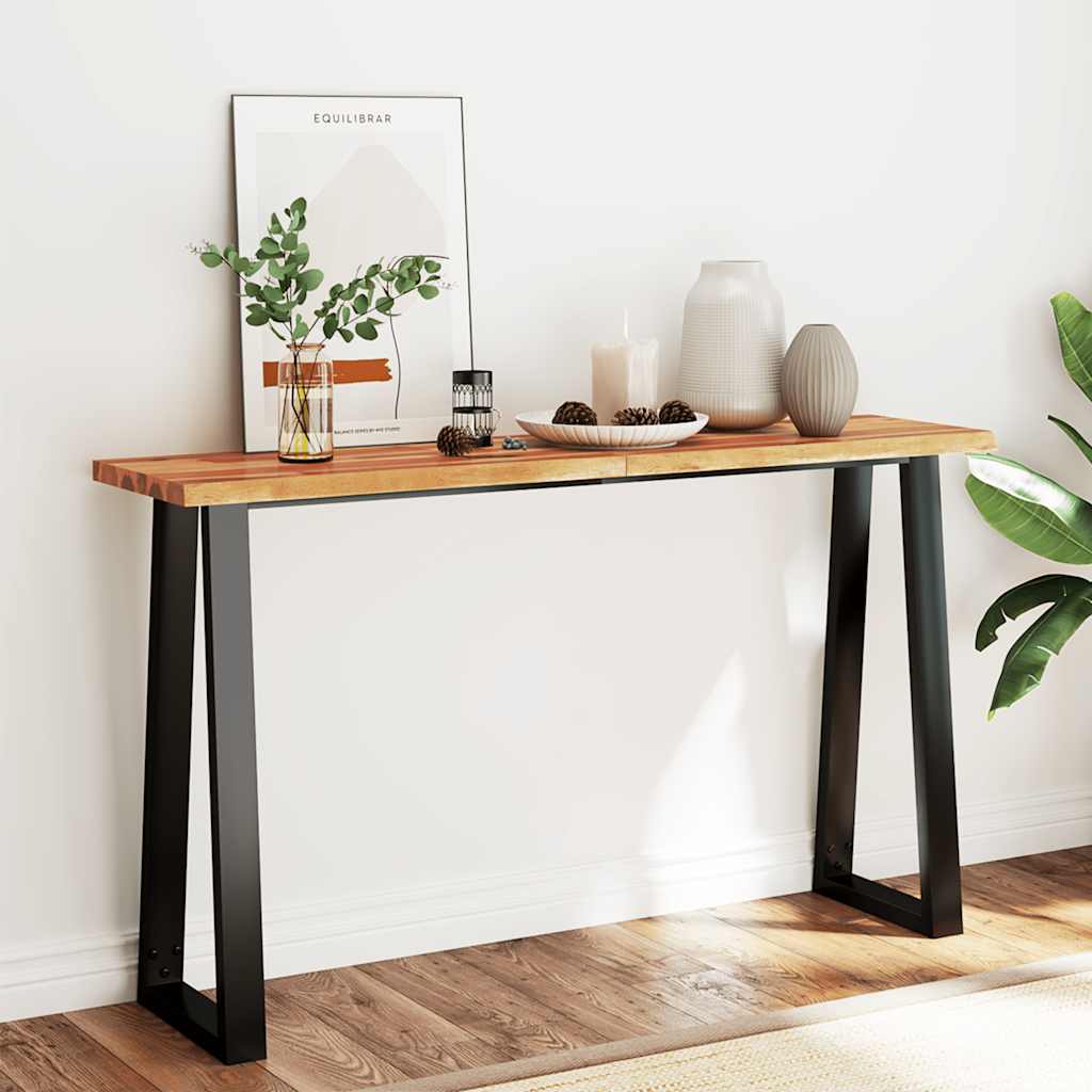 Table Console en Bois d'Acacia Style Industriel-1-140 x 40 x 80 cm-La-Fabrique-Industrielle
