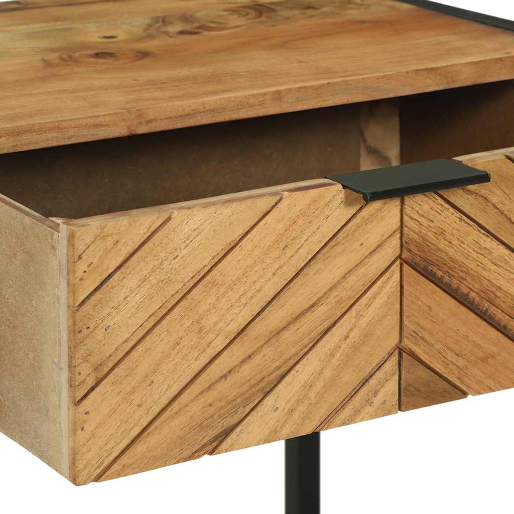 Table Console en Bois et Métal Design-La-Fabrique-Industrielle