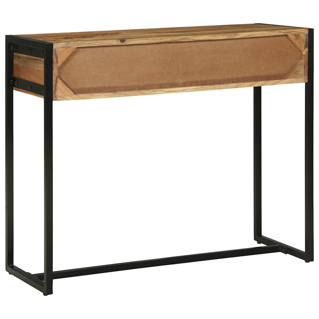 Table Console en Bois et Métal Design-La-Fabrique-Industrielle
