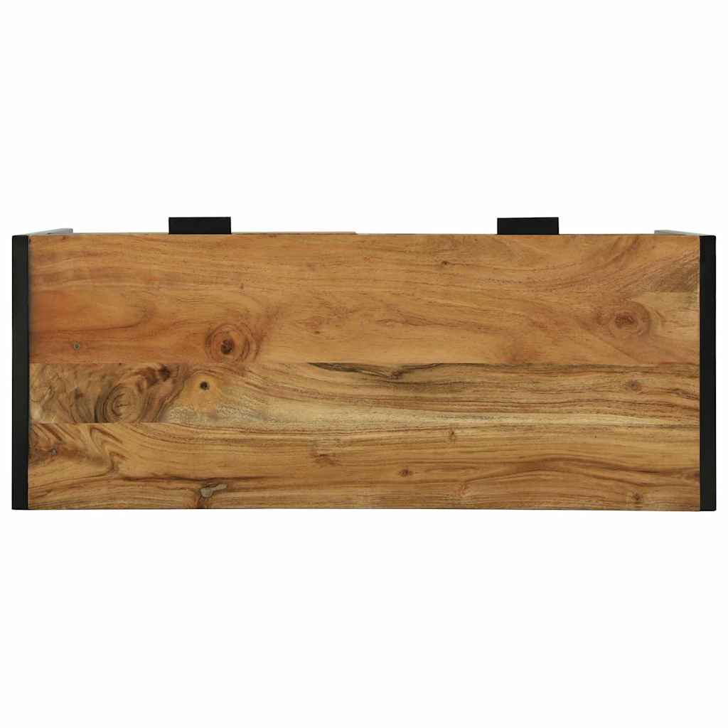 Table Console en Bois et Métal Design-La-Fabrique-Industrielle
