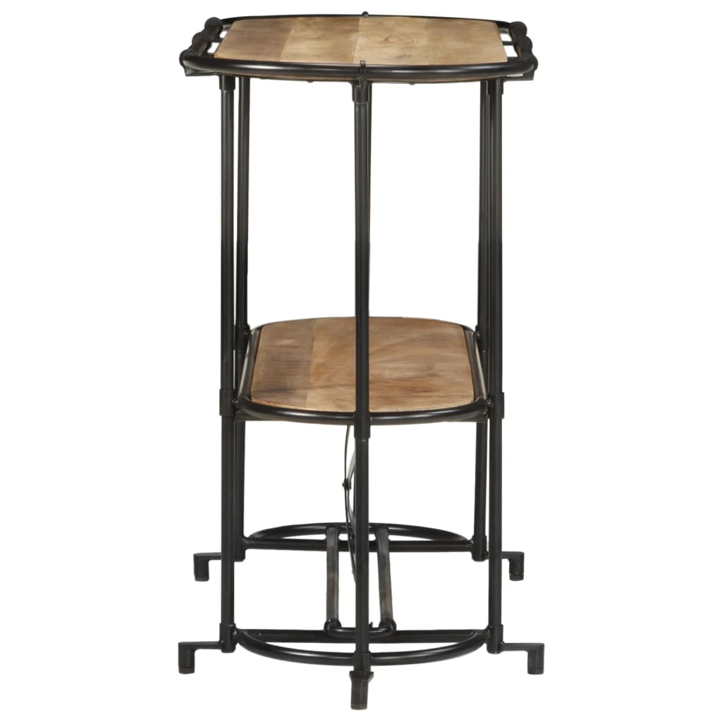 Table Console en Bois et Pieds en Métal Noir-La-Fabrique-Industrielle