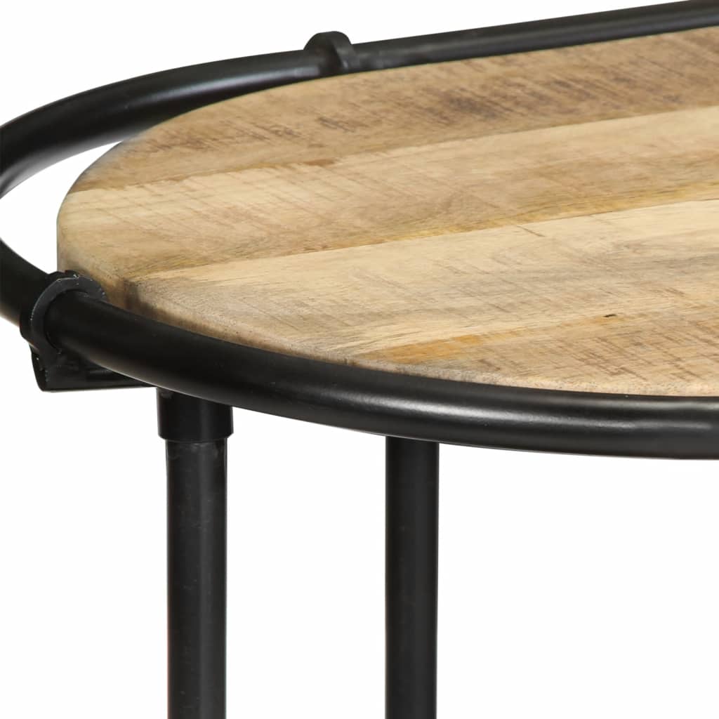 Table Console en Bois et Pieds en Métal Noir-La-Fabrique-Industrielle