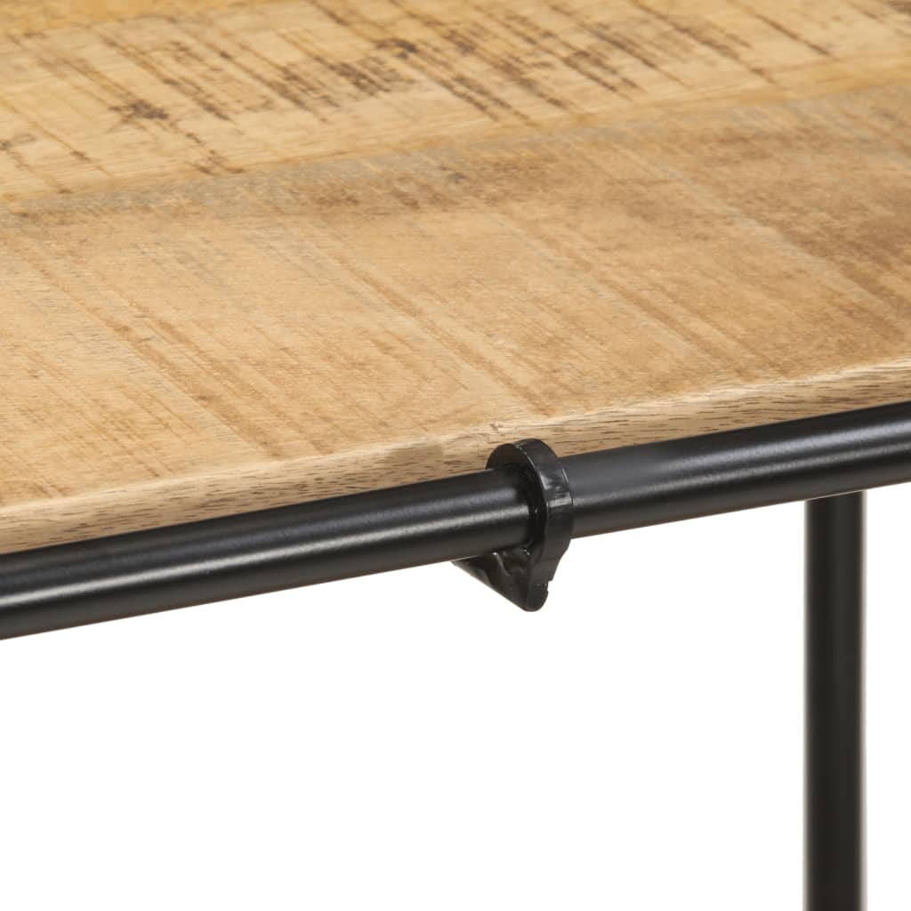 Table Console en Bois et Pieds en Métal Noir-La-Fabrique-Industrielle