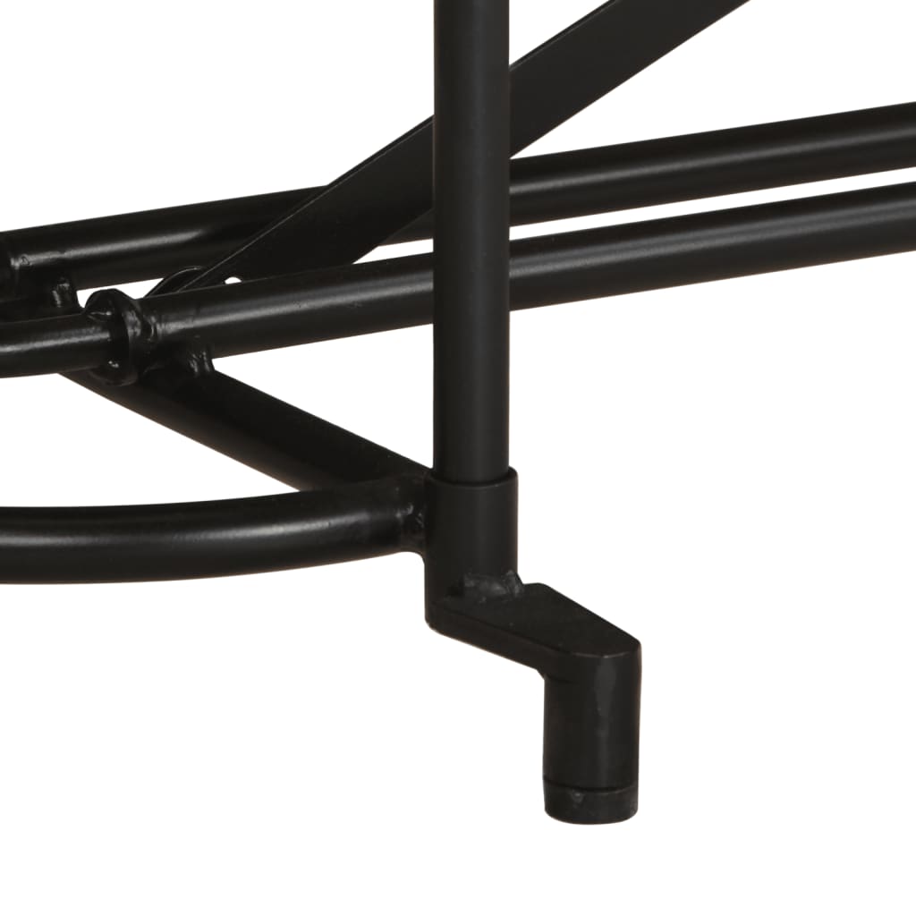 Table Console en Bois et Pieds en Métal Noir-La-Fabrique-Industrielle