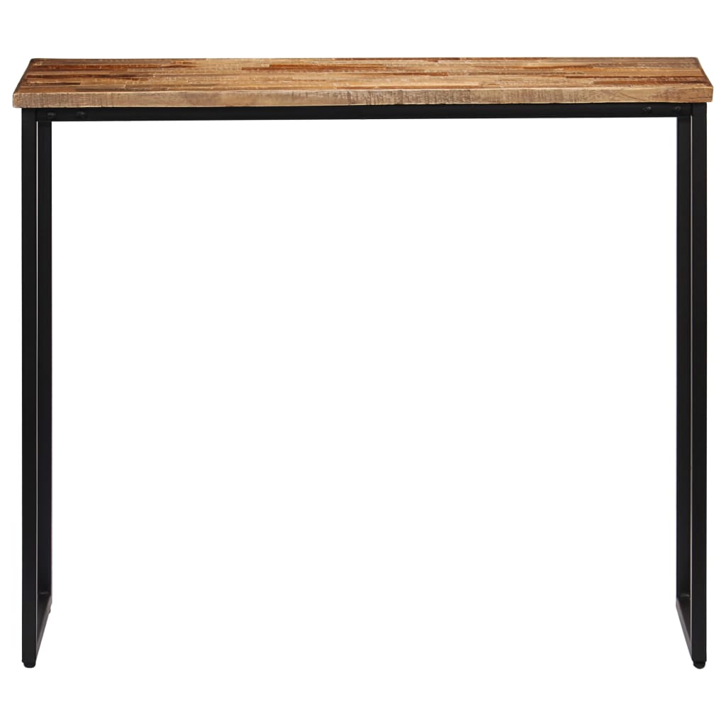 Table Console en Teck Recyclé 90 Cm-La-Fabrique-Industrielle