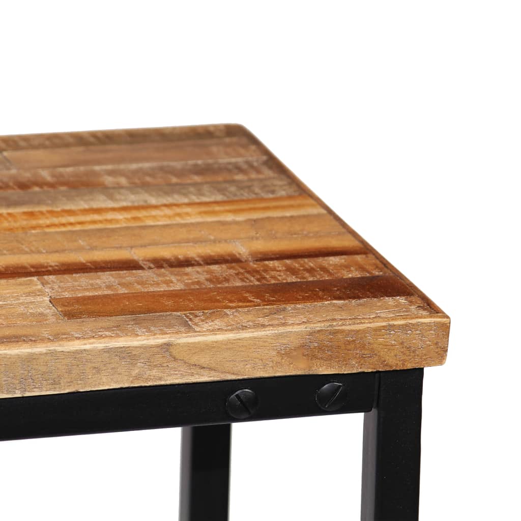 Table Console en Teck Recyclé 90 Cm-La-Fabrique-Industrielle