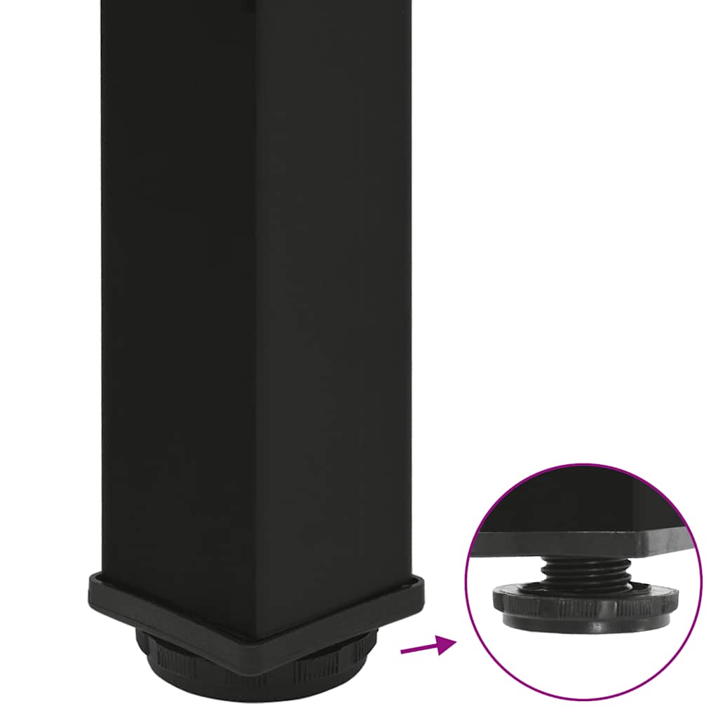 Table Contemporaine en Bois Massif et Acier Noir-La-Fabrique-Industrielle