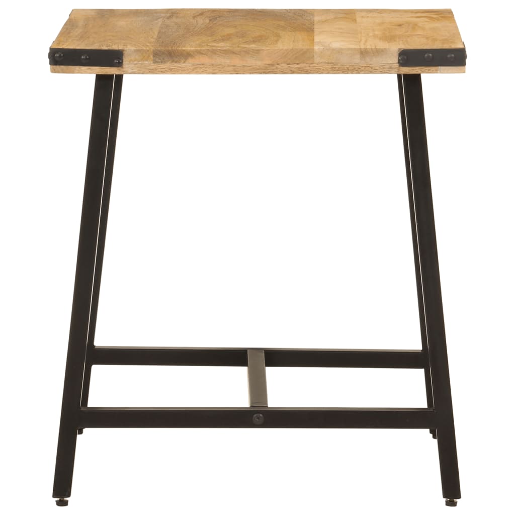 Table D’appoint 45X45X50 Cm Bois Massif De Manguier Et Fer-La-Fabrique-Industrielle
