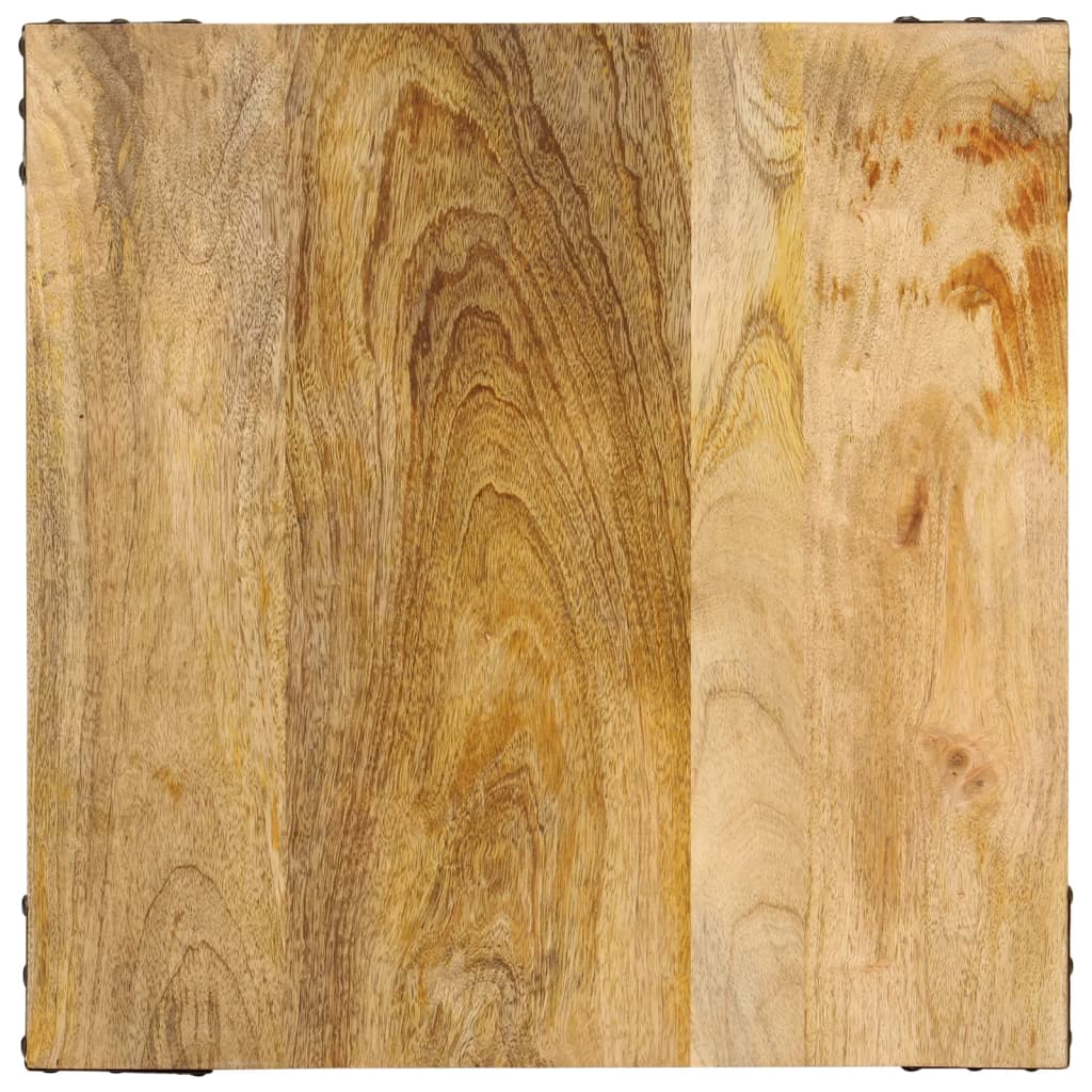Table D’appoint 45X45X50 Cm Bois Massif De Manguier Et Fer-La-Fabrique-Industrielle