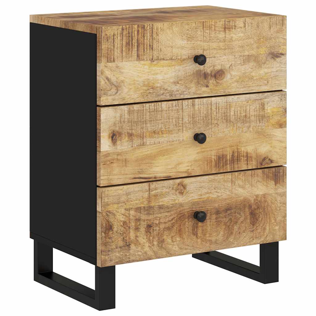Table De Chevet Vintage Industriel en Bois De Manguier-La-Fabrique-Industrielle