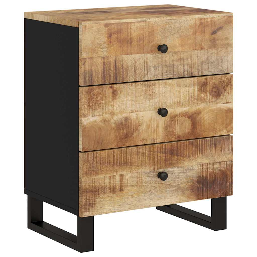 Table De Chevet Vintage Industriel en Bois De Manguier-La-Fabrique-Industrielle