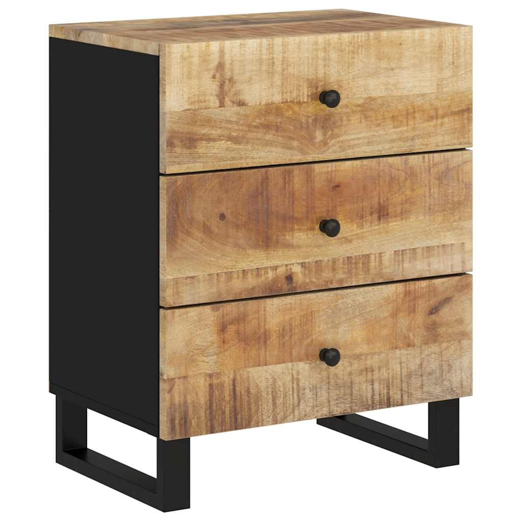 Table De Chevet Vintage Industriel en Bois De Manguier-La-Fabrique-Industrielle