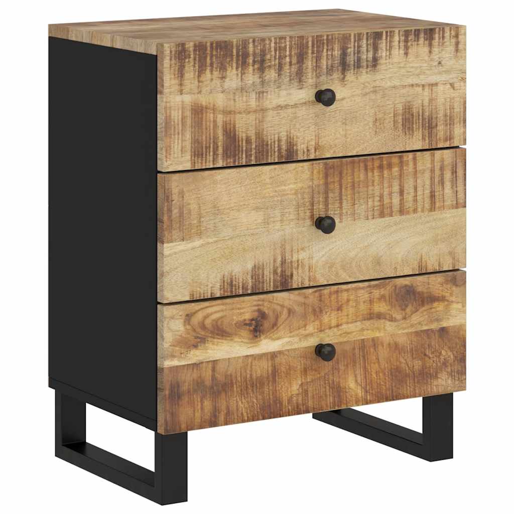 Table De Chevet Vintage Industriel en Bois De Manguier-La-Fabrique-Industrielle