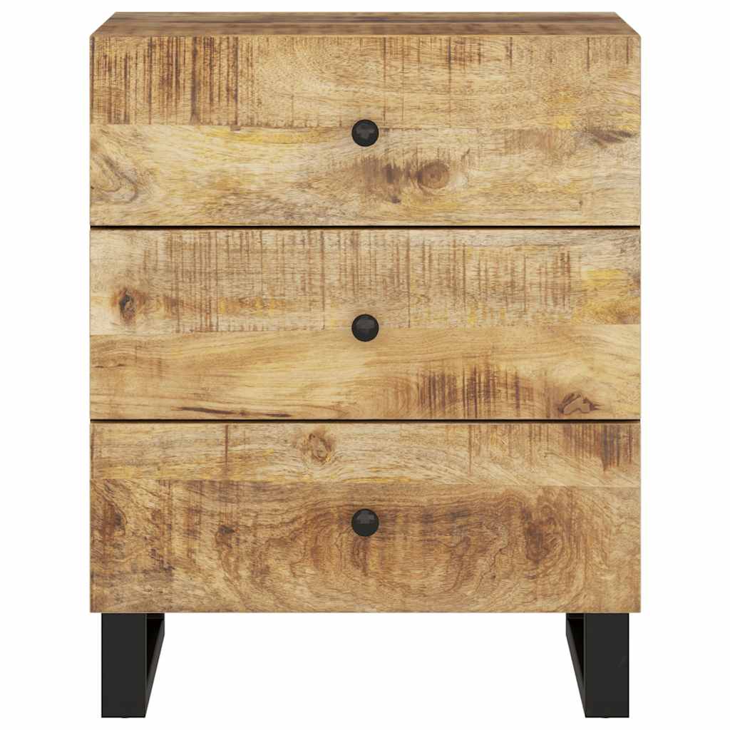Table De Chevet Vintage Industriel en Bois De Manguier-La-Fabrique-Industrielle