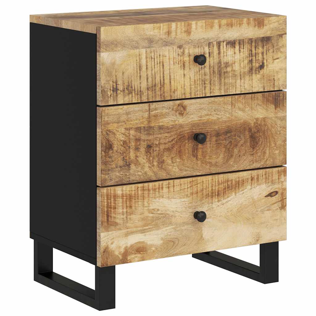Table De Chevet Vintage Industriel en Bois De Manguier-La-Fabrique-Industrielle