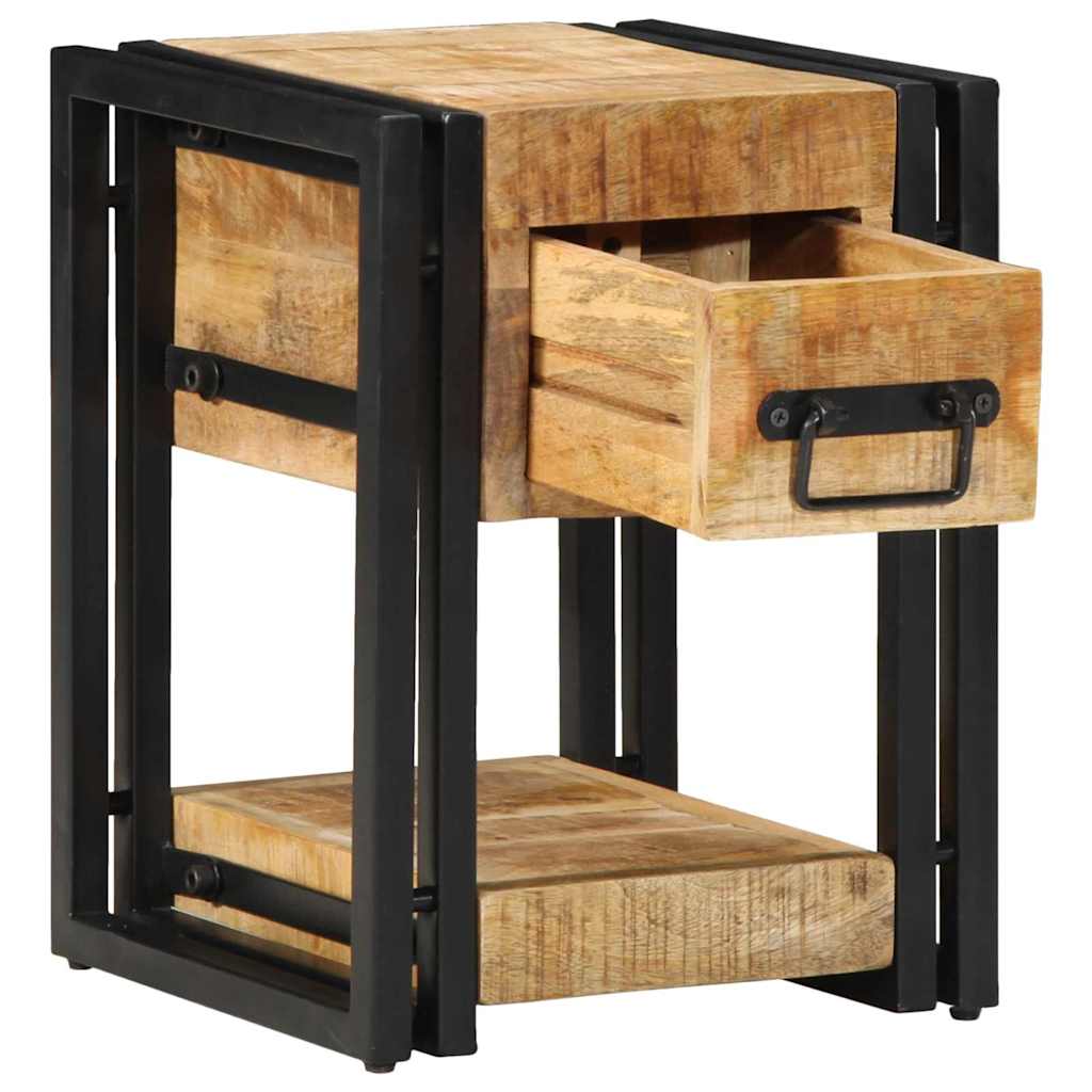 Table De Nuit 40X40X40 Cm En Bois De Manguier Massif-La-Fabrique-Industrielle