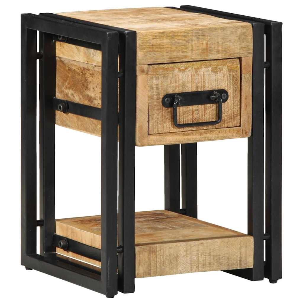 Table De Nuit 40X40X40 Cm En Bois De Manguier Massif-La-Fabrique-Industrielle