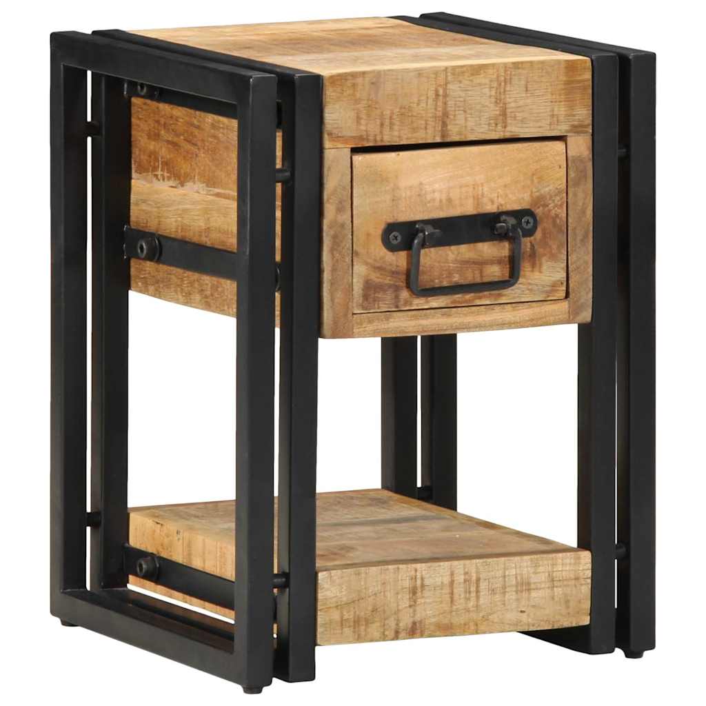 Table De Nuit 40X40X40 Cm En Bois De Manguier Massif-La-Fabrique-Industrielle