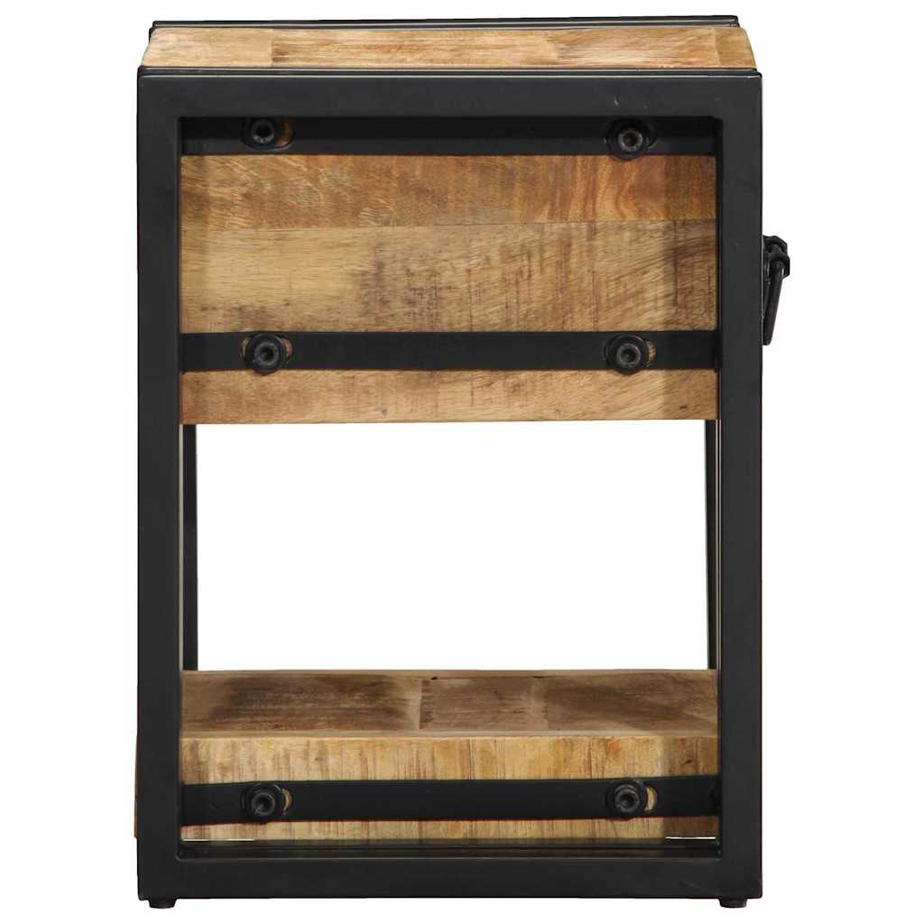 Table De Nuit 40X40X40 Cm En Bois De Manguier Massif-La-Fabrique-Industrielle