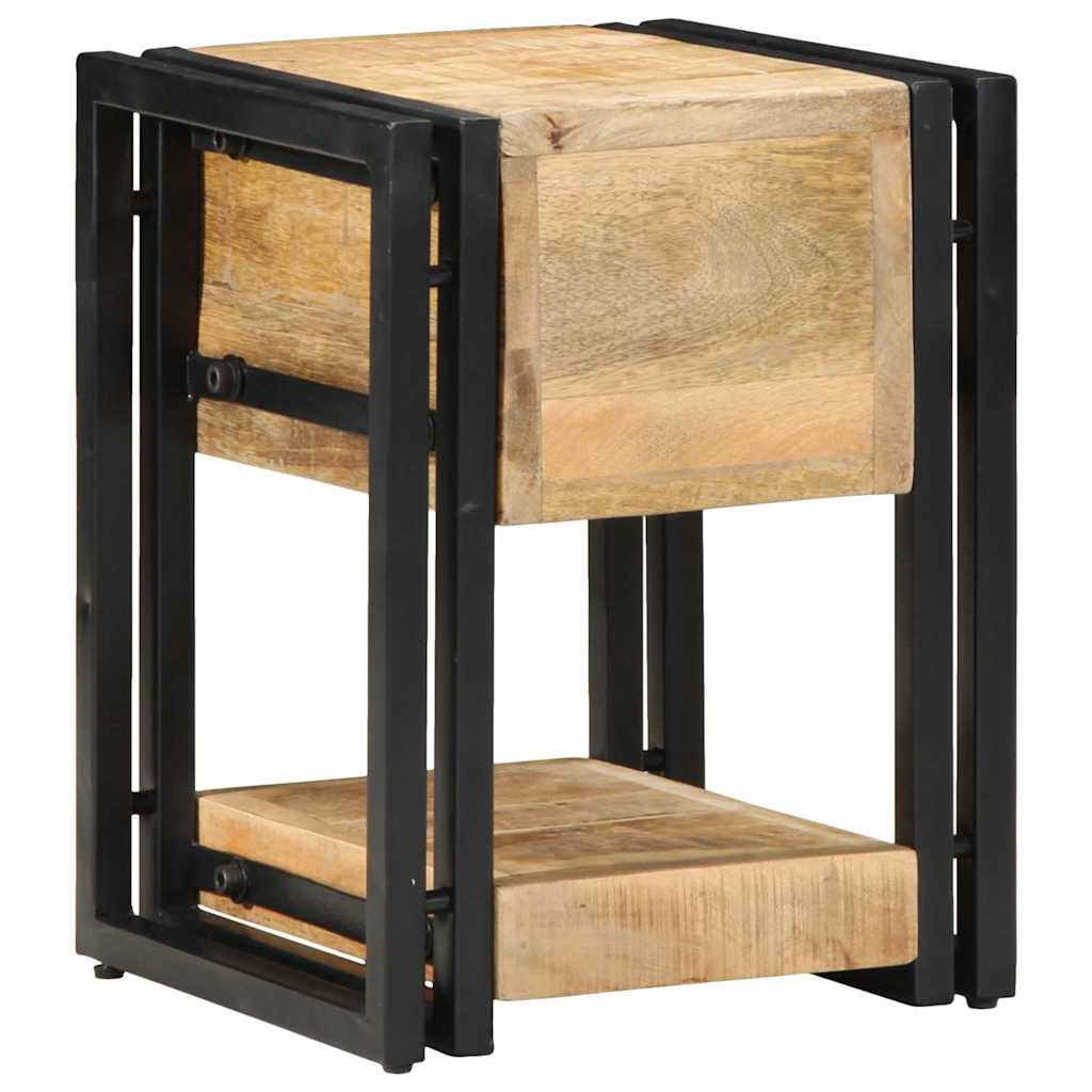 Table De Nuit 40X40X40 Cm En Bois De Manguier Massif-La-Fabrique-Industrielle