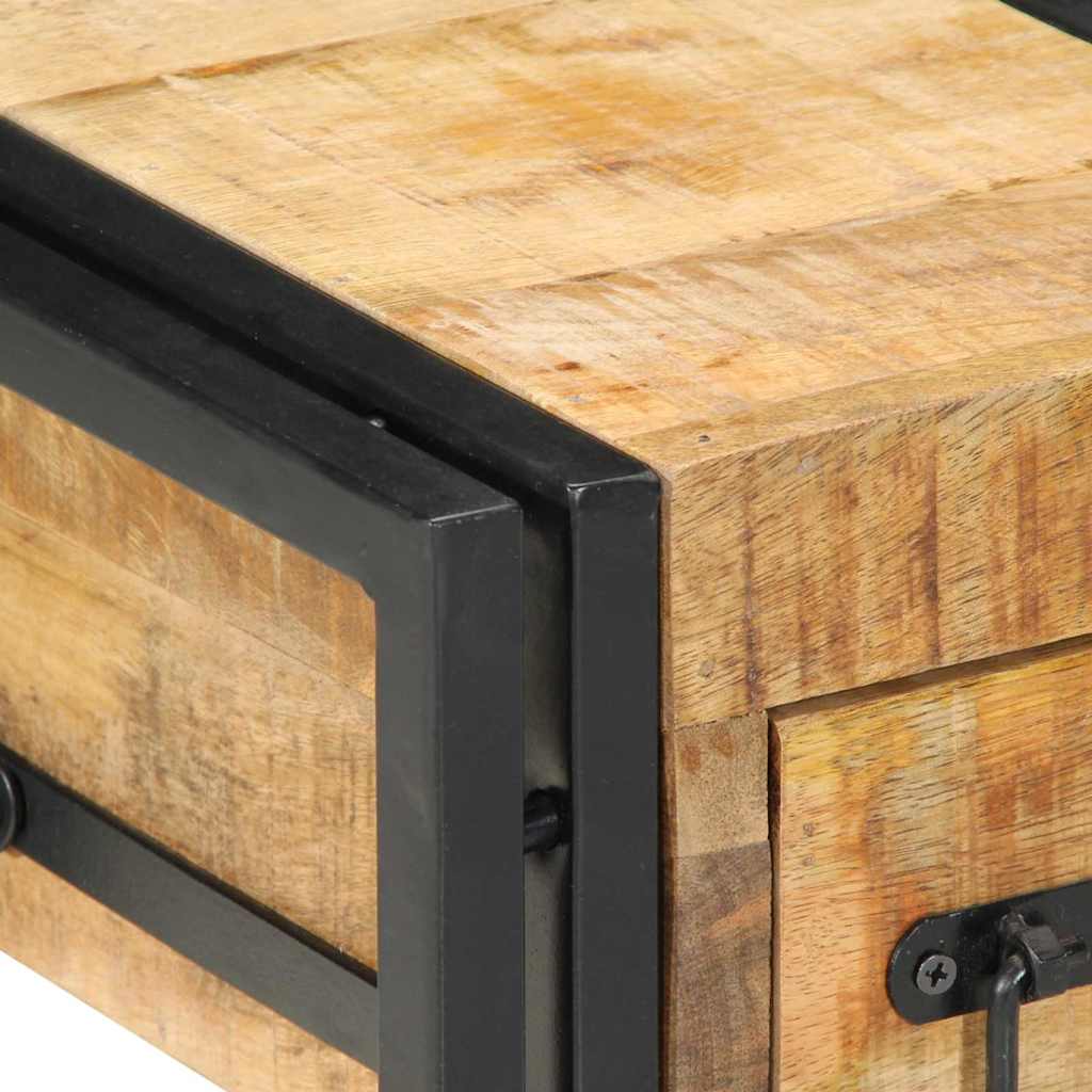 Table De Nuit 40X40X40 Cm En Bois De Manguier Massif-La-Fabrique-Industrielle