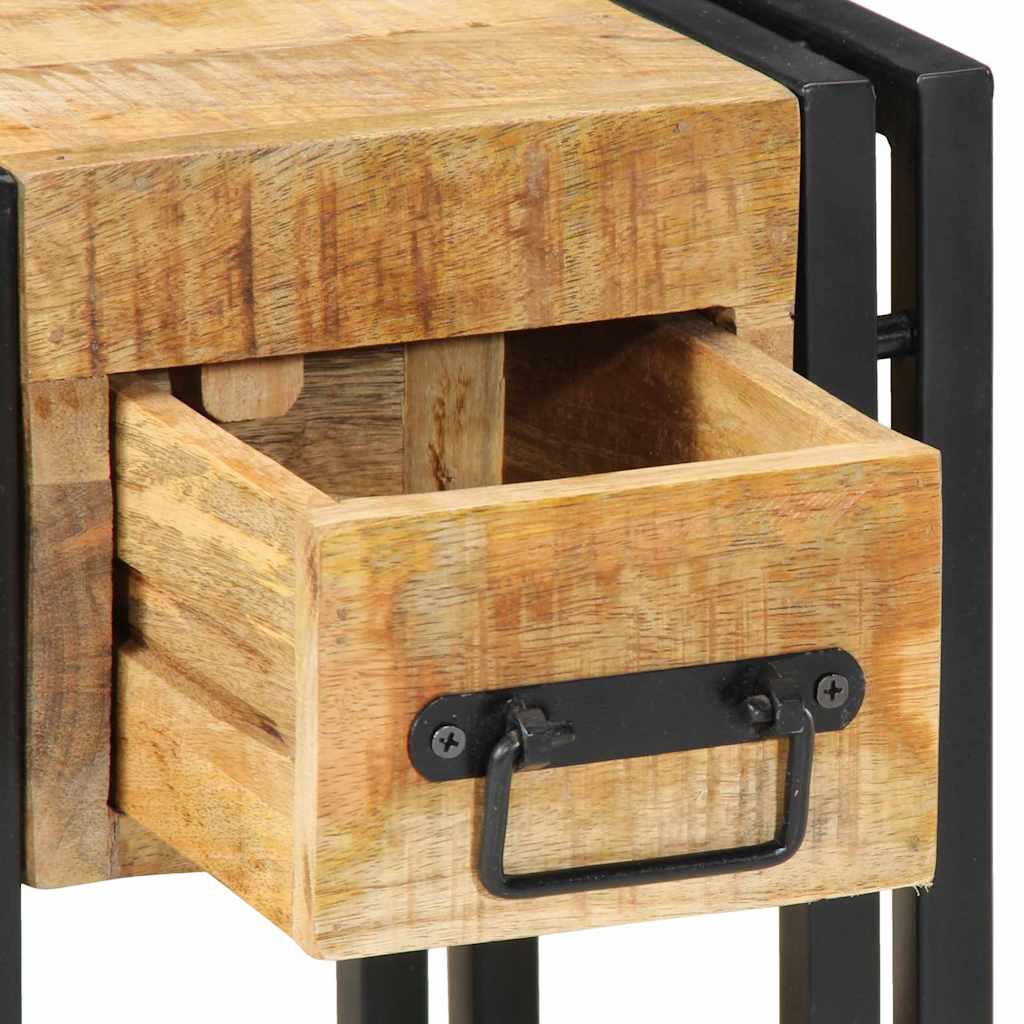 Table De Nuit 40X40X40 Cm En Bois De Manguier Massif-La-Fabrique-Industrielle