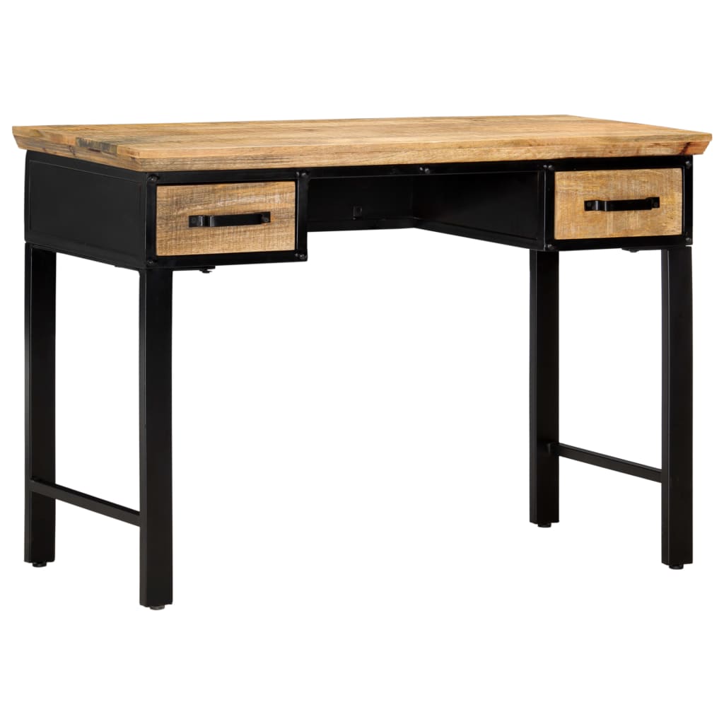 Table D'écriture 110X50X76 Cm Bois De Manguier Massif Vert Foncé-La-Fabrique-Industrielle