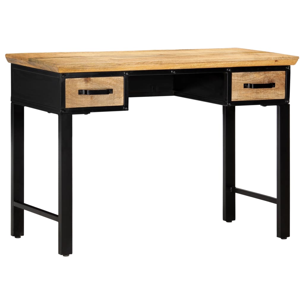 Table D'écriture 110X50X76 Cm Bois De Manguier Massif Vert Foncé-La-Fabrique-Industrielle
