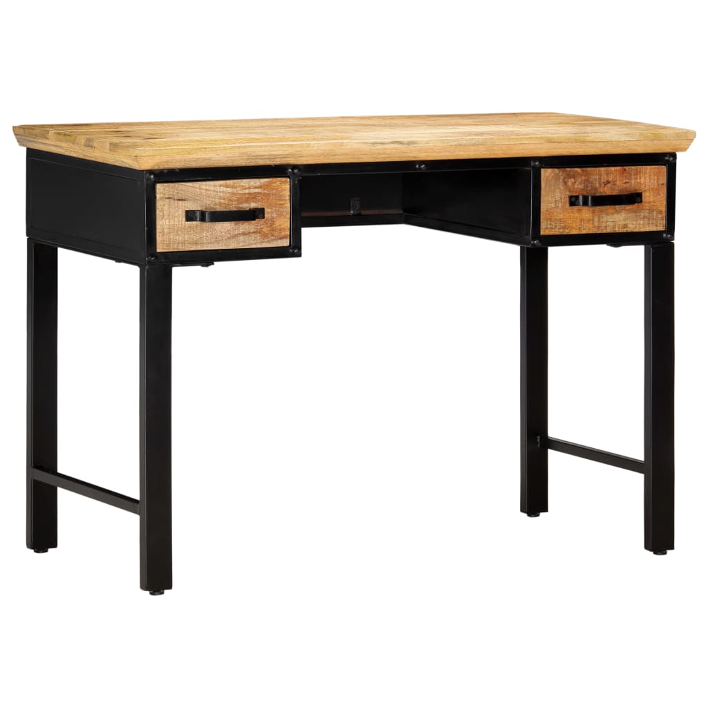 Table D'écriture 110X50X76 Cm Bois De Manguier Massif Vert Foncé-La-Fabrique-Industrielle