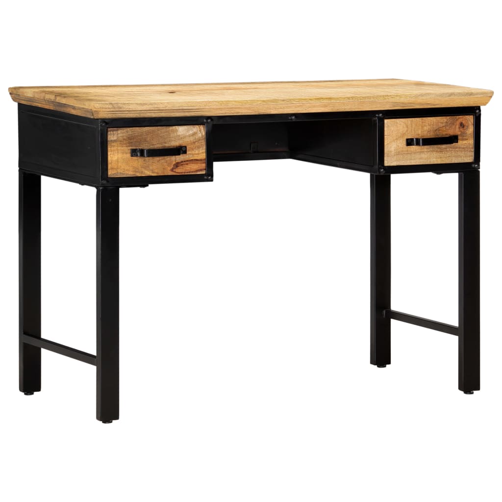 Table D'écriture 110X50X76 Cm Bois De Manguier Massif Vert Foncé-La-Fabrique-Industrielle