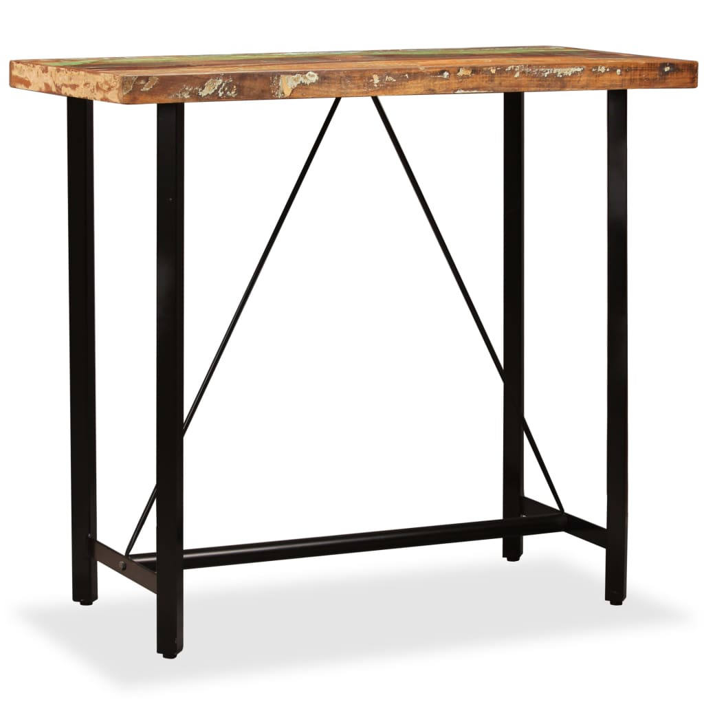 Table Haute de Bar en Bois Style Indus-Marron-1-120 x 60 x 107 cm-La-Fabrique-Industrielle