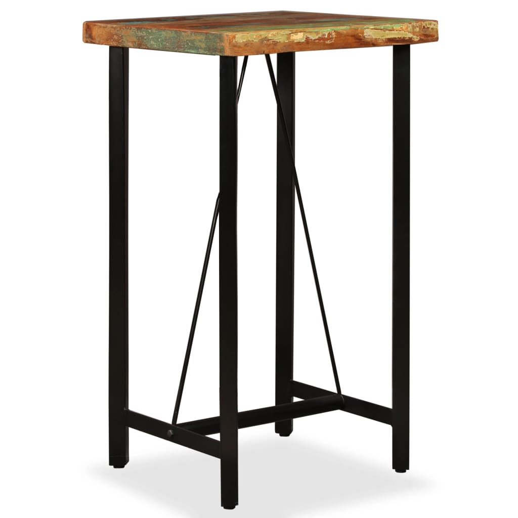 Table Haute de Bar en Bois Style Indus-Marron-1-60 x 60 x 107 cm-La-Fabrique-Industrielle