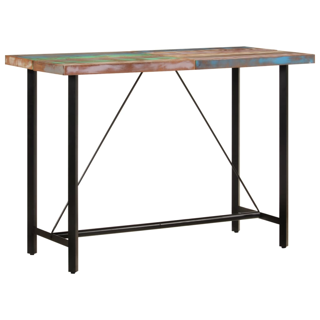 Table Haute de Bar en Bois Style Indus-Multicolore-1-150 x 70 x 107 cm-La-Fabrique-Industrielle