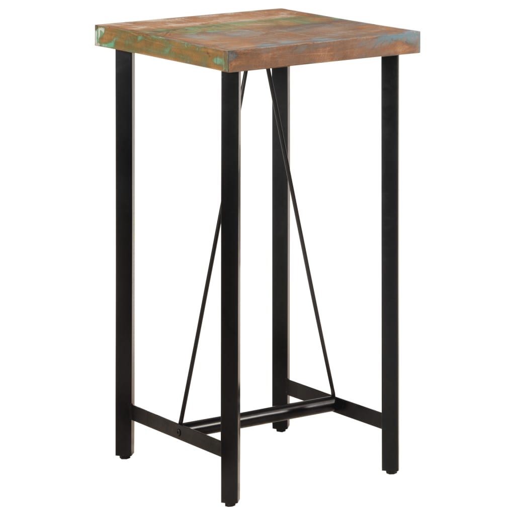 Table Haute de Bar en Bois Style Indus-Multicolore-1-55 x 55 x 107 cm-La-Fabrique-Industrielle