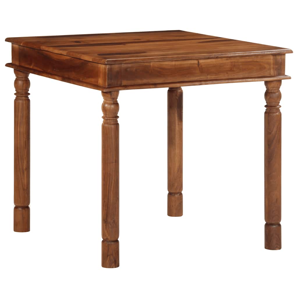 Table Industrielle Ancienne en Bois d'Acacia-Bois d'acacia massif-1-80 x 80 x 77 cm-La-Fabrique-Industrielle