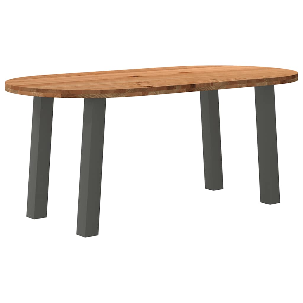 Table Industrielle Ovale en Chêne Massif-Anthracite-1-180 x 90 x 74 cm-La-Fabrique-Industrielle