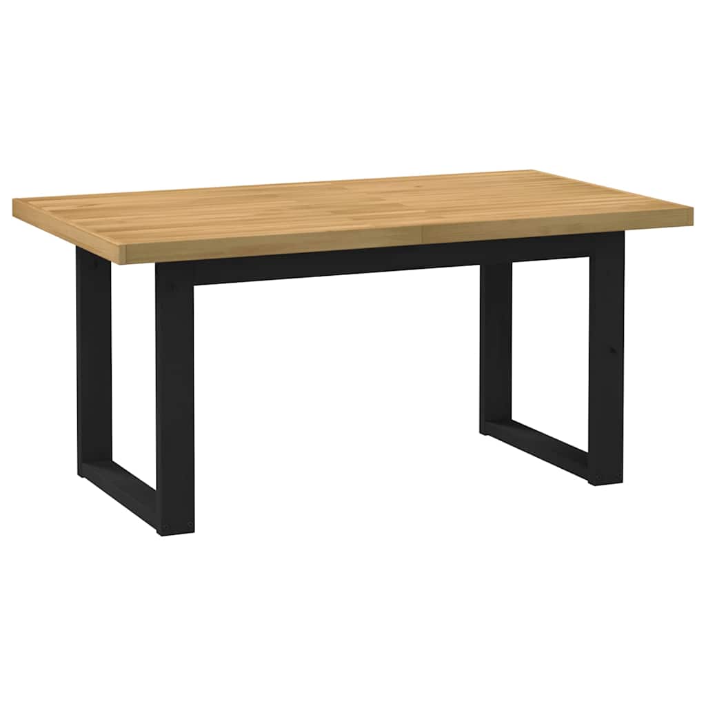 Table Industrielle Rectangulaire en Bois Massif-160 cm-1-Forme en U-La-Fabrique-Industrielle