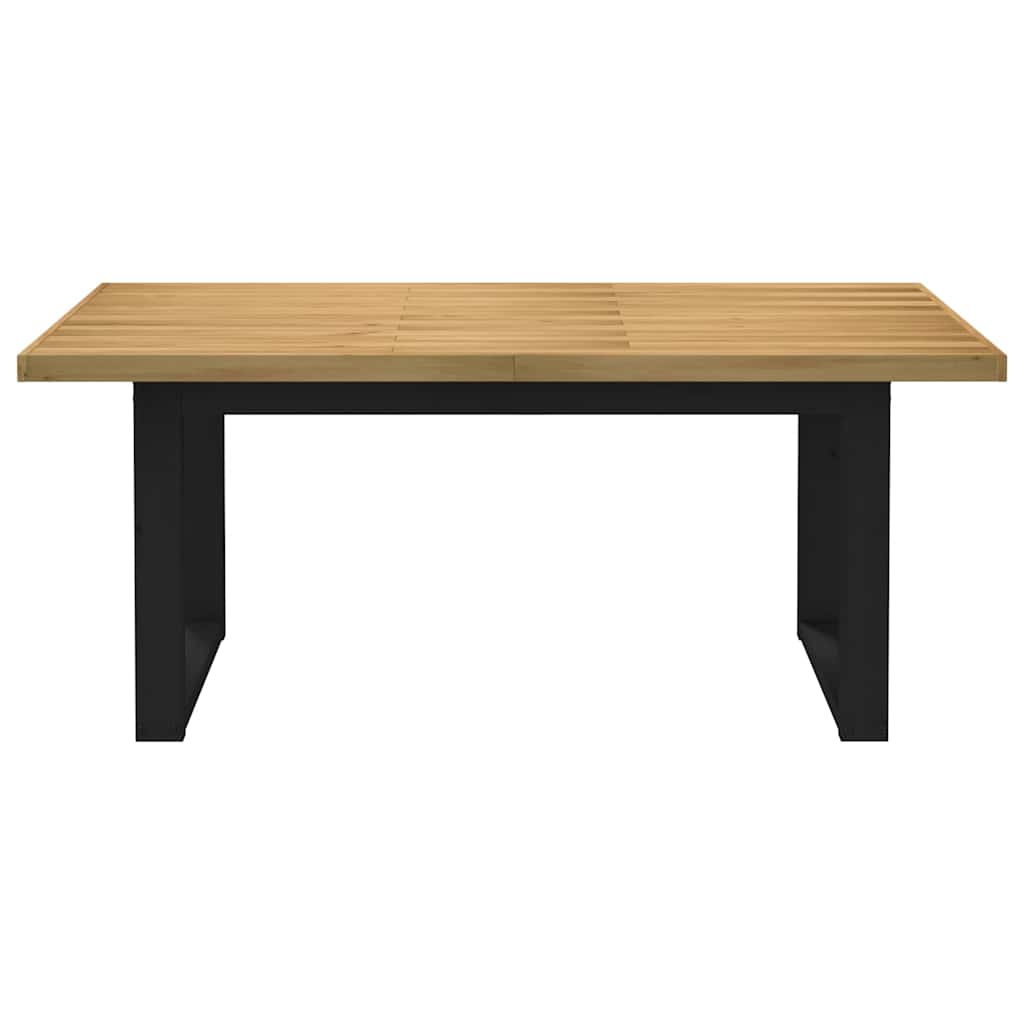 Table Industrielle Rectangulaire en Bois Massif-La-Fabrique-Industrielle