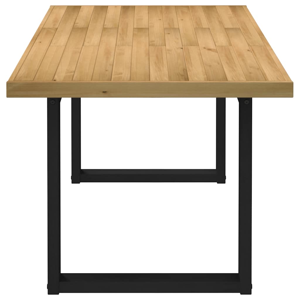 Table Industrielle Rectangulaire en Bois Massif-La-Fabrique-Industrielle
