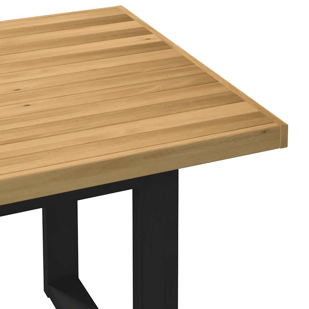 Table Industrielle Rectangulaire en Bois Massif-La-Fabrique-Industrielle