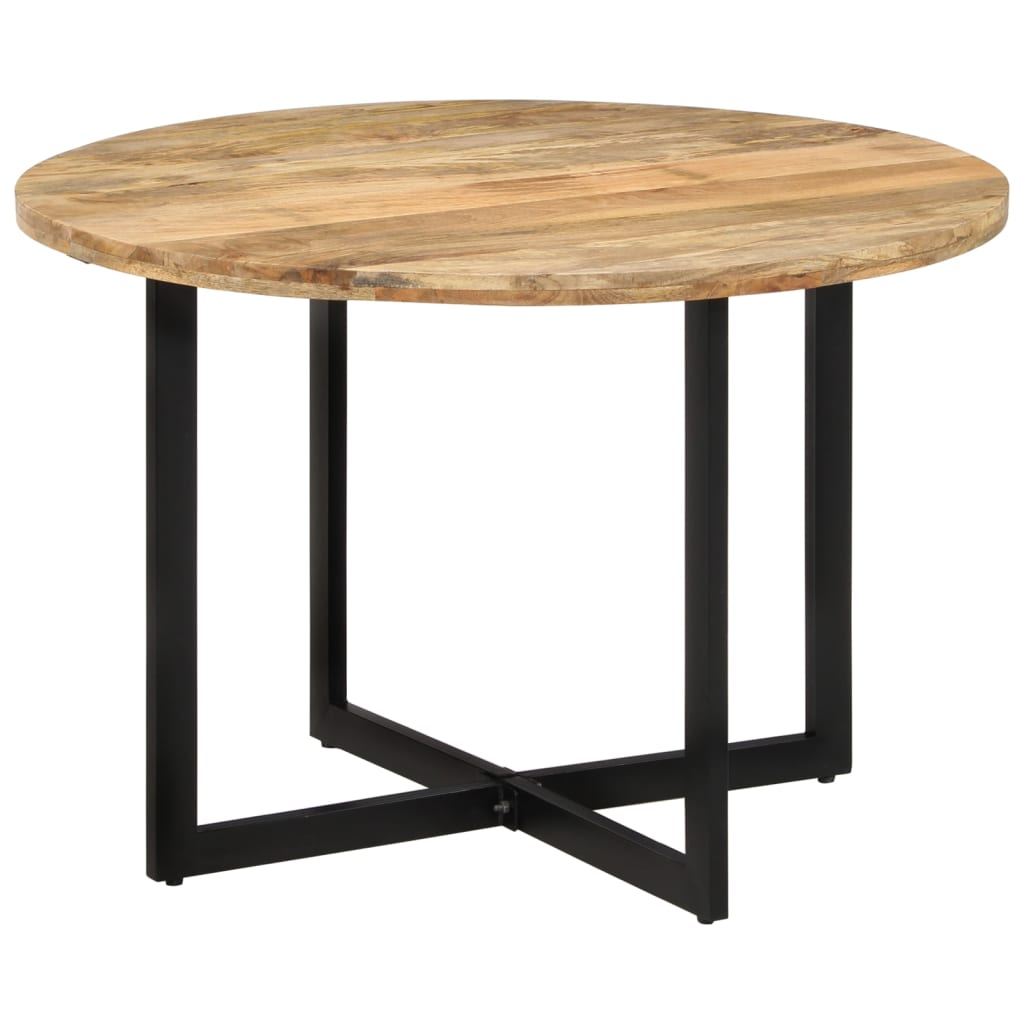 Table Industrielle Ronde en Bois de Manguier-bois de manguier massif-1-110 x 75 cm-La-Fabrique-Industrielle